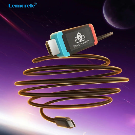 Lemorele L100 USB-C to HDMI Cable - 4K@60Hz HDR with Power Delivery Charging, Compatible with Nintendo Switch 2, Laptops, and Tablets