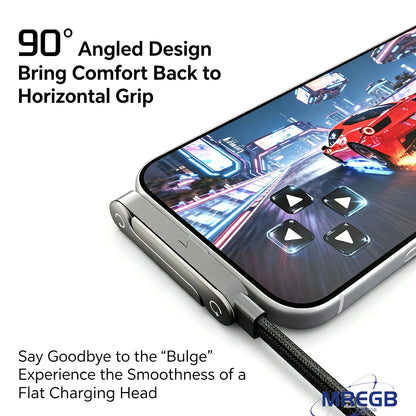 240W Ultra Fast Charging Cable – 2-in-1 Rotating Stand Cable for Gaming & Travel