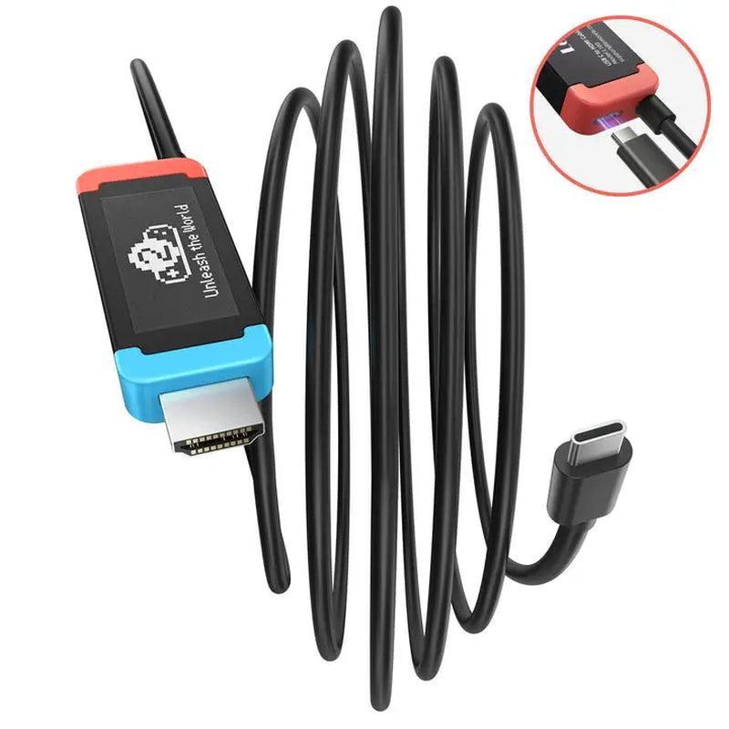 Lemorele L100 USB-C to HDMI Cable - 4K@60Hz HDR with Power Delivery Charging, Compatible with Nintendo Switch 2, Laptops, and Tablets